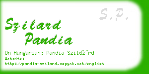 szilard pandia business card